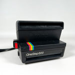 Vintage 80's Polaroid OneStep 600 Rainbow Stripe Instant Film Camera