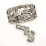 Vintage 1959 Mattel Remington Derringer Toy Cap Gun Belt Buckle