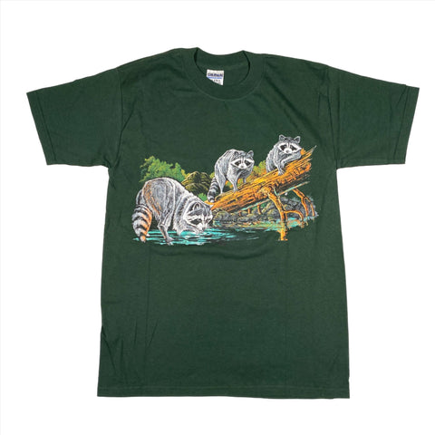 Vintage 90's Raccoons Nature Animal T-Shirt