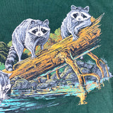 Vintage 90's Raccoons Nature Animal T-Shirt