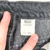 Vintage 1998 Levis Black Denim Shorts