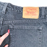 Vintage 1998 Levis Black Denim Shorts