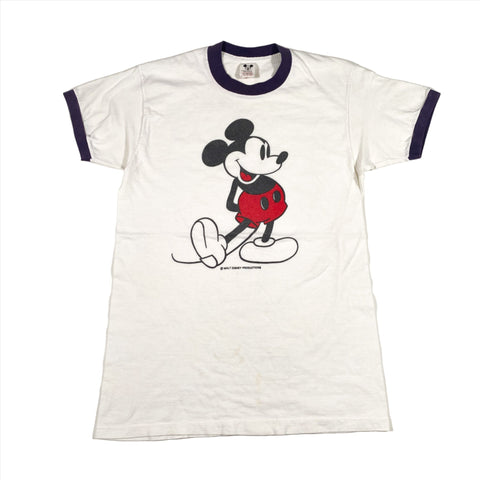 Vintage 80's Mickey Mouse Ringer T-Shirt