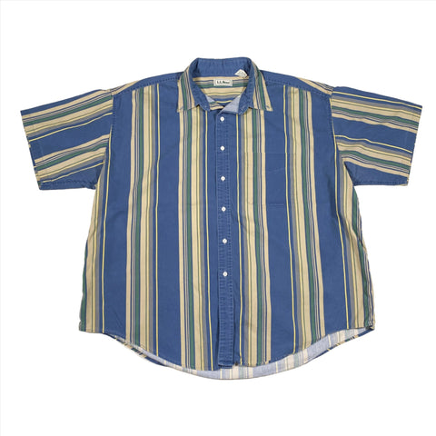 Vintage 90's LL Bean Vertical Stripe Button Up Shirt