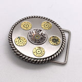 Vintage 80's Bullet Casing Revolver-Style Western Belt Buckle