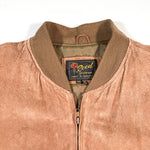 Vintage 80's Reed Brown Suede Leather Bomber Jacket