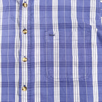 Vintage 80's McGregor Blue Plaid Button Down Short Sleeve Shirt