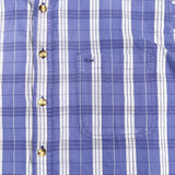 Vintage 80's McGregor Blue Plaid Button Down Short Sleeve Shirt