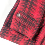 Vintage 40's Woolrich Mackinaw Buffalo Plaid Wool Barn Chin Strap Jacket