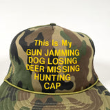 Vintage 80's Gun Jamming Beer Missing Funny Hunting Trucker Hat