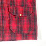 Vintage 40's Woolrich Mackinaw Buffalo Plaid Wool Barn Chin Strap Jacket