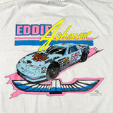 Vintage 1994 Eddie Johnson #57 Pro Car Racing Pocket T-Shirt