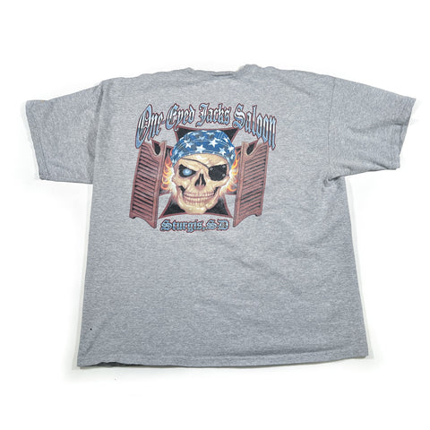 Vintage 90's One Eyed Jack’s Saloon Skull Sturgis SD T-Shirt