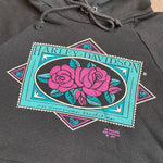 Vintage 1991 3D Emblem Harley Roses Hoodie Sweatshirt