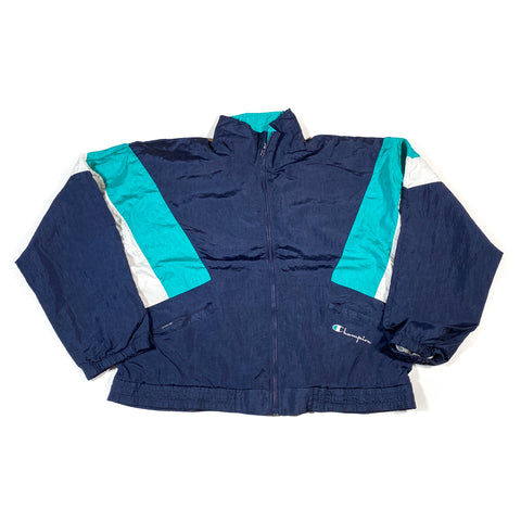 Vintage 90's Champion Color Block Windbreaker Jacket