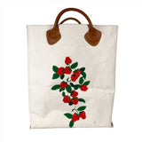 Vintage 90's LL Bean Printed Strawberry Tote Bag