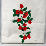 Vintage 90's LL Bean Printed Strawberry Tote Bag