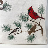 Vintage 90's LL Bean Printed Cardinal, Chickadee & Pine Tote Bag