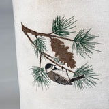 Vintage 90's LL Bean Printed Cardinal, Chickadee & Pine Tote Bag