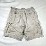 Vintage Y2K American Eagle Cargo Shorts Beige Cotton Utility Shorts