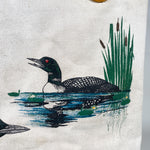 Vintage 90's LL Bean Printed Common Loon & Cattail Tote Bag