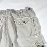 Vintage Y2K American Eagle Cargo Shorts Beige Cotton Utility Shorts