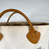 Vintage 90's LL Bean Printed Common Loon & Cattail Tote Bag