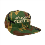 Vintage 90's Honda Fourtrax Four Wheeler ATV Camo Hat