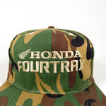 Vintage 90's Honda Fourtrax Four Wheeler ATV Camo Hat