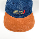 Vintage 90's Levi's “Legends Never Die” Denim & Suede Sample Hat