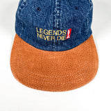 Vintage 90's Levi's “Legends Never Die” Denim & Suede Sample Hat