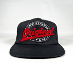 Vintage 90's Levi Strauss Black Chenille Sample Snapback Hat
