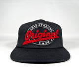 Vintage 90's Levi Strauss Black Chenille Sample Snapback Hat