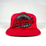 Vintage 90's Levi Strauss Red Chenille Sample Snapback Hat