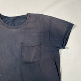 Vintage Y2K Faded Black Blank Pocket T-Shirt