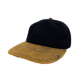 Vintage 90's Plain Wool Crown Leather Brim Hat