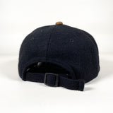 Vintage 90's Plain Wool Crown Leather Brim Hat