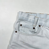 Vintage 80's Levi's White Orange Tab USA 30 Waist Cut Off Denim Shorts