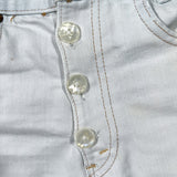 Vintage 80's Levi's White Orange Tab USA 30 Waist Cut Off Denim Shorts