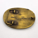 Vintage 1987 Marlboro Longhorn Star Brass Belt Buckle