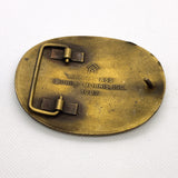 Vintage 1987 Marlboro Longhorn Star Brass Belt Buckle