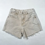 Vintage 90's Wrangler Cream Denim Cut Off High Rise 26 Waist Shorts