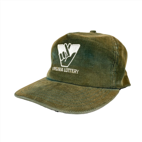 Vintage 90's Virginia Lottery Corduroy Hat