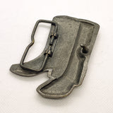 Vintage 80's Brass Cowboy Boots Western Belt Buckle