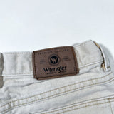 Vintage 90's Wrangler Cream Denim Cut Off High Rise 26 Waist Shorts