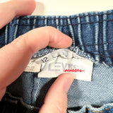 Vintage 80's Levi's Misses Orange Tab Elastic Waist Denim Cutoff Shorts