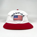 Vintage 90's Nautica USA Flag Sample Hat