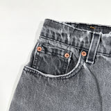 Vintage 1995 Levi's 551 Black Denim USA Made Cutoff Shorts