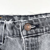 Vintage 1995 Levi's 551 Black Denim USA Made Cutoff Shorts