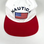 Vintage 90's Nautica USA Flag Sample Hat